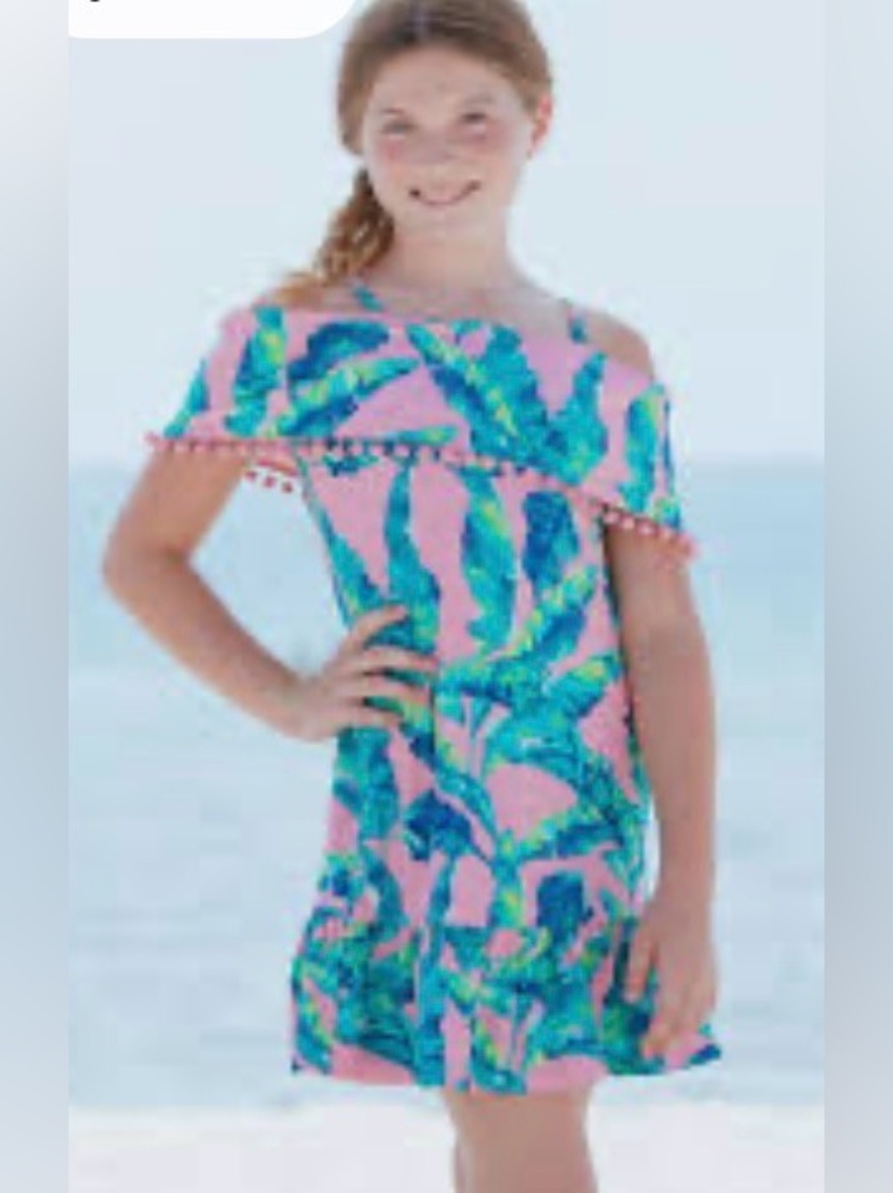 CABANA LIFE GIRLS Sz.12, SWIM COVERUP. 50+ UV PROTECTION, CHLORINE RESISTANT